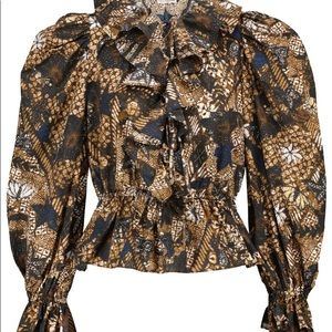 Ulla Johnson ruffle neckline shirt